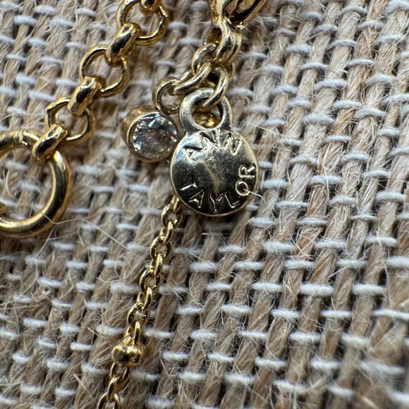 Ann Tyler Faceted Gold Tone Bead Necklace Inspired With Small Clear Crystals - Picture 5 of 6